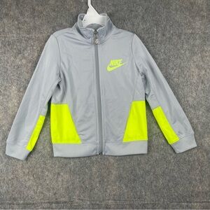 Nike Unisex Kids Size 5 Full Zip‎ Jacket Gray and Yellow